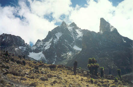 La face sud du Mont Kenya